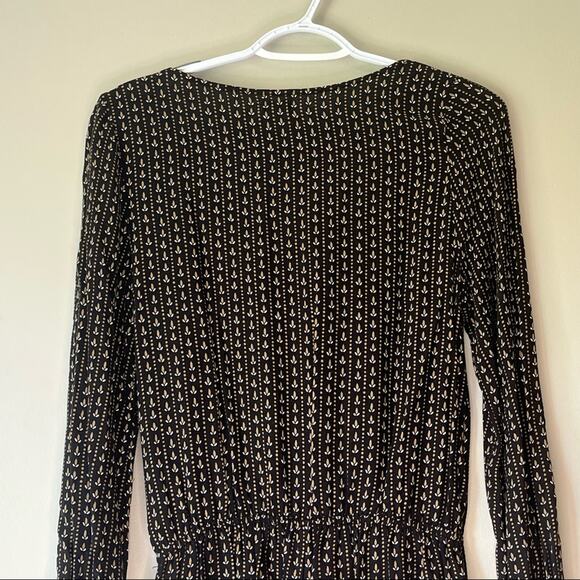 Hollister Black Patterned Long Sleeve Romper Size M - Picture 4 of 13